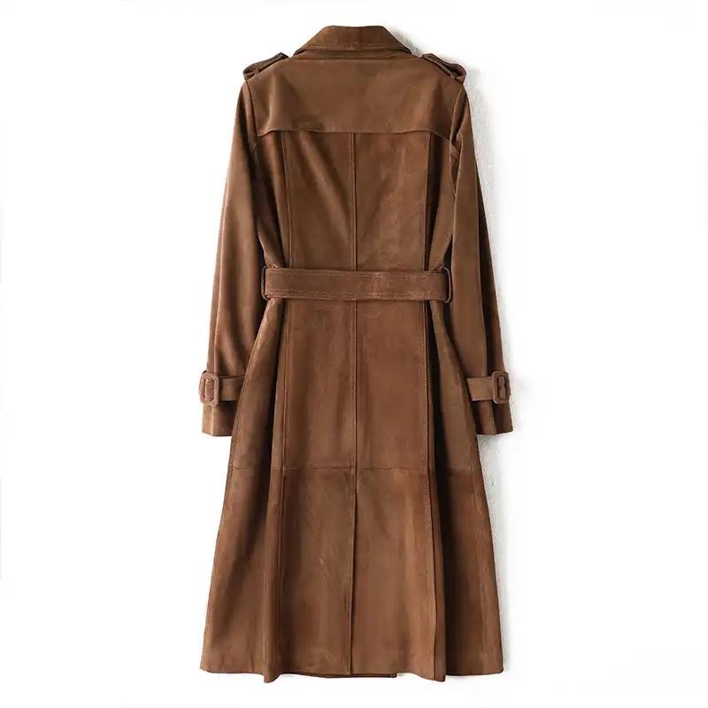 Donna Suede Trench
