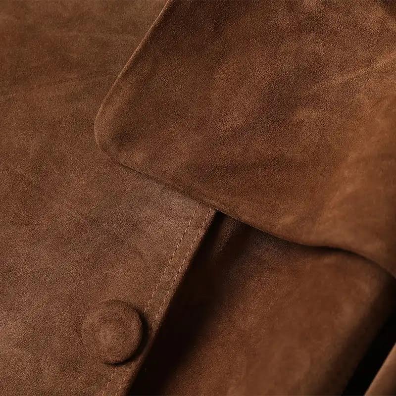 Donna Suede Trench