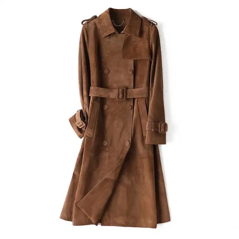 Donna Suede Trench