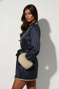 The Pinstripe Robe