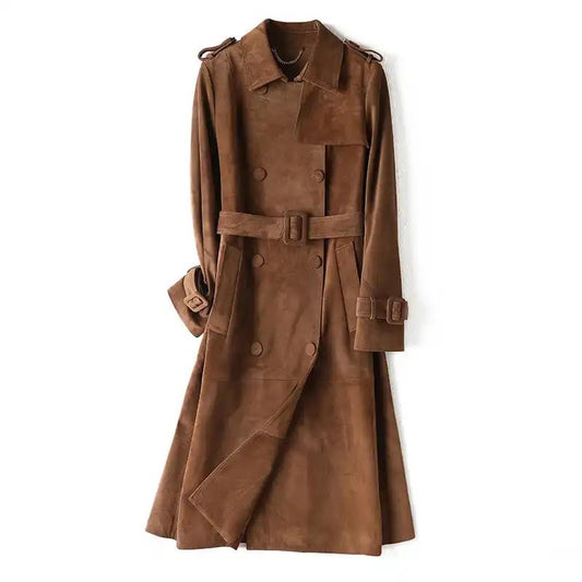 Donna Suede Trench