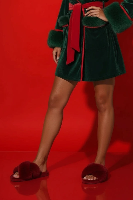 Crimson Whisper Slippers