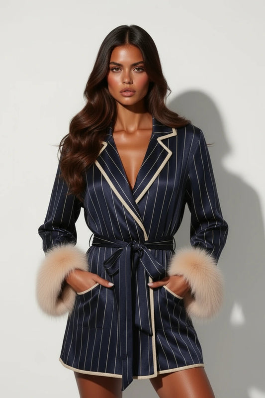 The Pinstripe Robe