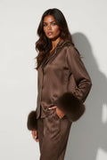 The Brown Pinstripe Pajamas