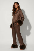 The Brown Pinstripe Pajamas