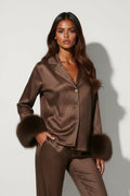 The Brown Pinstripe Pajamas